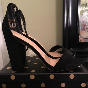 Express suede heels